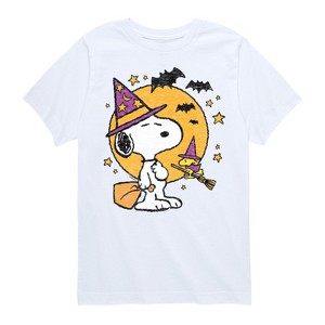 Boys' - Peanuts - Snoopy Woodstock Witchcraft Short Sleeve Graphic T-Shirt - 1 of 4
