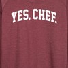 Women's - Instant Message - Yes Chef Collegiate Lightweight French Terry Wide Neck Long Sleeve Graphic Shirt - 2 of 4