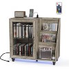 VINGLI Record Player Stand with Vinyl Storage Up to 350 Albums with LED Lights ＆ Charging Station for Music Room - 2 of 4