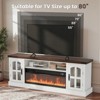 Belord 70.9" Electric Fireplace TV Stand for TVs up to 80", Wooden Media Console with 1500W 38.2" Fireplace - 4 of 4