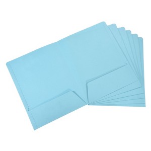 Unique Bargains Office Two-Pocket Letter Files Portfolio Storage Organizer Folders - 1 of 4