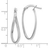 Black Bow Jewelry 1.8mm Twisted Oval Hoop Earrings in 14k White Gold, 26mm (1 Inch) - 4 of 4
