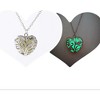 Glow in the Dark Heart Necklace - Luminous Halloween Jewelry with Fluorescent Stone - 4 of 4