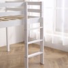 Karl Home Elevated Cross Bracing Straight Ladder Twin Pine Wooden Bed in White - 4 of 4