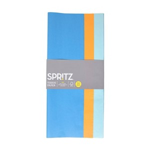 20ct Banded Tissue Paper Orange/Blue/Light Blue - Spritz™: Solid Gift Packaging, 16.5" x 24", All Occasions, 20 Pack - 1 of 1