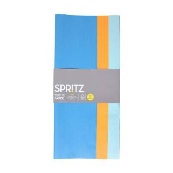 20ct Banded Tissue Paper Orange/Blue/Light Blue - Spritz™