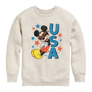 Boys' - Disney - Americana Graphic Long Sleeve Fleece Sweatshirt - 1 of 4