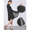 Allegra K Women's Loose Flowy Cloak Sleeve Cape Pleated Chiffon Dress - 2 of 4