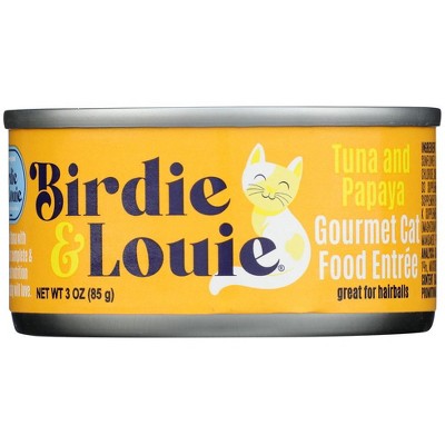 Birdie & Louie Wet Cat Food Tuna & Papaya - Case of 12 - 3 oz