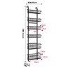 Over The Door Pantry Organizer Hanging Door Organizer With Adjustable Detachable Basket Suction Cups 6/8-Tier Behind DoorStorage For Bathroom Kitchen - 2 of 4