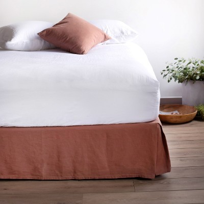 Clay French Linen Square Decorative Throw Pillow 20"
