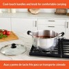 IMUSA 8qt Aluminum Pot with Glass Lid and Bakelite Handles: Medium Soup Pot, Stay-Cool Handle, Even-Heating - 3 of 4