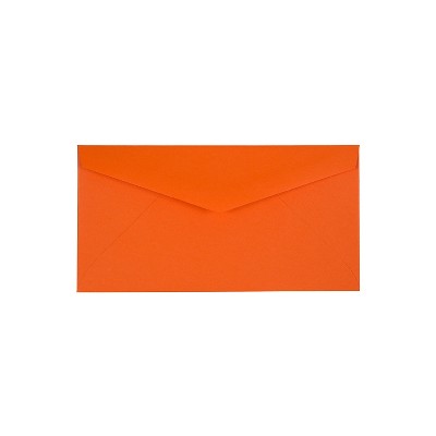 JAM Paper Monarch Colored Envelopes 3.875 x 7.5 Orange Recycled 34097575
