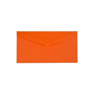 JAM Paper Monarch Colored Envelopes 3.875 x 7.5 Orange Recycled 34097575 - 1 of 4