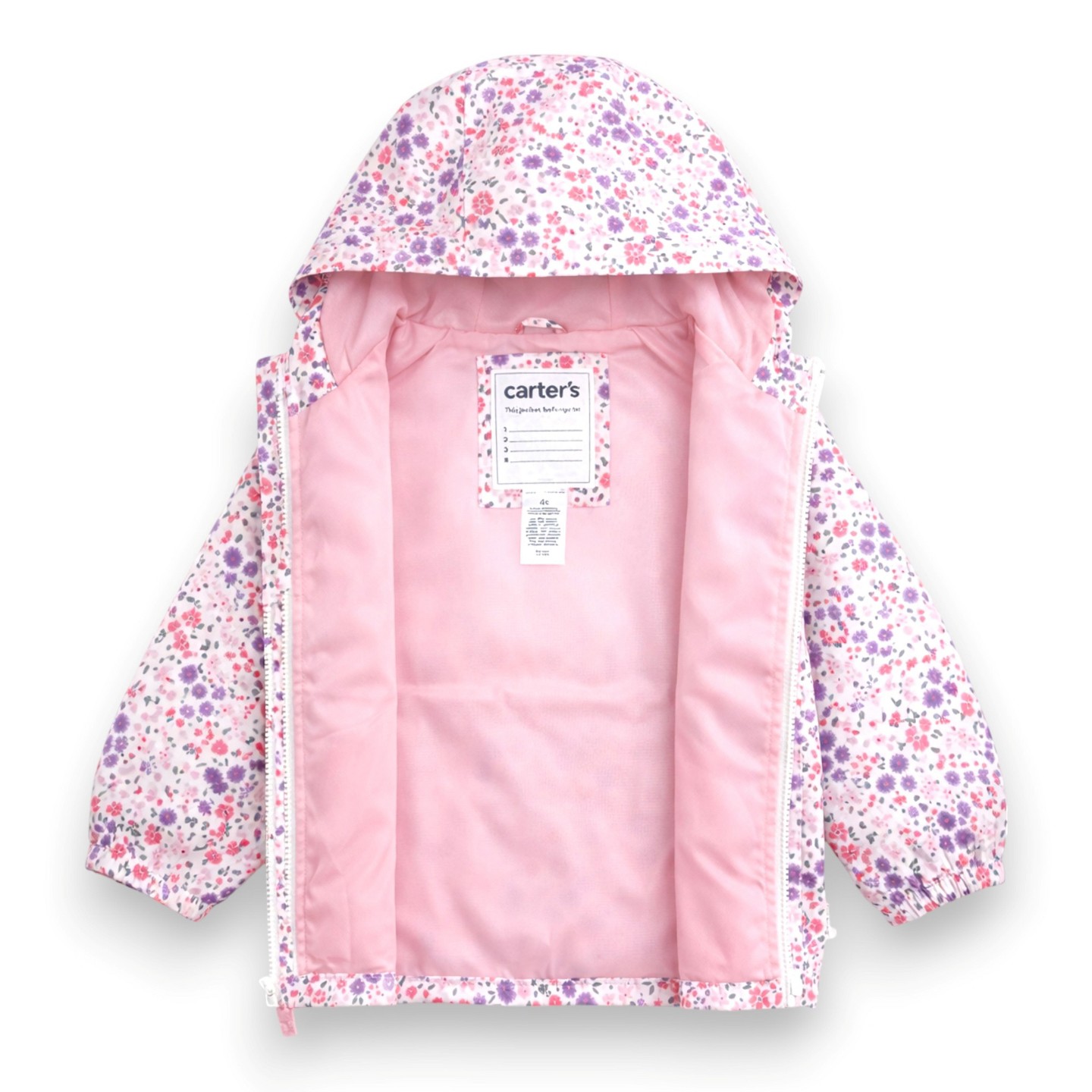 Куртка Carter's Her Favorite Windbreaker Rain Jacket, Ditsy Floral для девочек, цвет: С принтом — фото 2