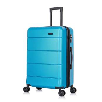 InUSA Elysian Lightweight Hardside Medium Checked Spinner Suitcase