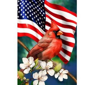 Briarwood Lane Spring House Flag 40x28 For Outdoor American Floral Cardinal For Spring House Flag - 1 of 4