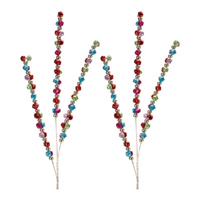 Melrose Metal Jingle Bell Spray (Set of 2)