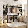 Besiost Closet Organizer System with Wood Drawers, Wall-mounted Laundry Room Storage Shelving - 3 of 4