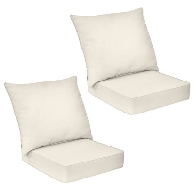 Tangkula 2PCS Deep Seat Chair Cushion Pads Set Indoor/Outdoor w/ Rope Belts