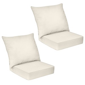 Tangkula 2PCS Deep Seat Chair Cushion Pads Set Indoor/Outdoor w/ Rope Belts - 1 of 4