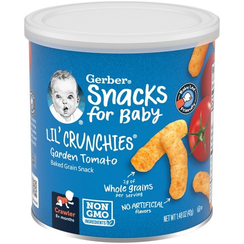Gerber Lil' Crunchies Garden Tomato Baked Corn Baby Snacks - 1.48oz - image 1 of 4