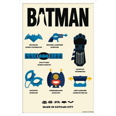 Trends International DC Comics Batman: 85th Anniversary - Gadgets Made In Gotham Framed Wall Poster Prints