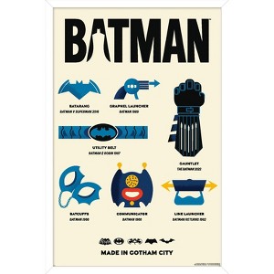 Trends International DC Comics Batman: 85th Anniversary - Gadgets Made In Gotham Framed Wall Poster Prints - 1 of 4