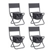 DSVIMOY Folding Chair, 5-Piece Folding Outdoor Chairs Set with 1 Table, Camping Chair for Picnics, Backyard, Black & Gray, 19.3"*15.35"*30.5" - 4 of 4