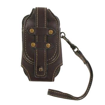 Xentris - Universal Slim Fashion Rugged Pouch with Wrist Strap - Brown