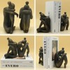 Aoibox Unique Decorative Girl Thinker Bookends Abstract Female Resin Non Slip Book Holder Home Office Shelf Decor 2 Piece - 2 of 4
