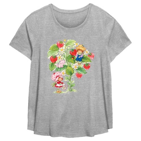 Women's Strawberry Shortcake Berry Tree T-shirt - Heather Gray - 3x ...