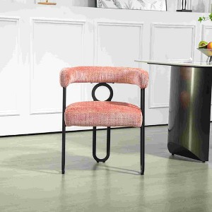 PAGED PU/Chenille Fabric Upholstered Accent Chair with Metal Legs and Cushion,Modern Upholstered Armchair for Living Room - 1 of 4