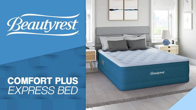 Beautyrest Comfort Plus 18&#34; Anti-Microbial Air Mattress with Pump - Queen, 2 of 7, play video