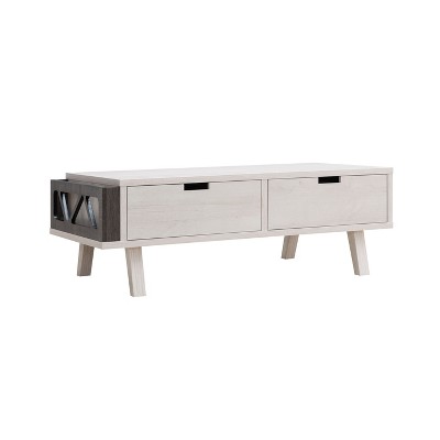 NicBex 47.25 Inch Rectangle Coffee Table with 2 Drawers and Side Storage Compartments for Living Room,Bedroom