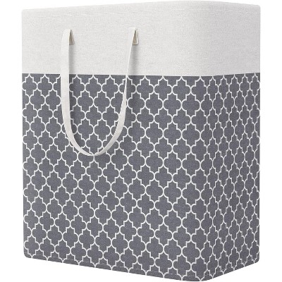 Paaaawaters Large Collapsible Laundry Basket Hamper with Easy Carry Handles，Freestanding Clothes Hampers for Laundry, Bedroom