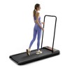 Naysaye Folding Portable Treadmill Under Desk Walking Pad Removable Armrests Cushioned Belt for Home Gym Office, Black and Orange, 43.5"*18.1"*37.8" - 2 of 4