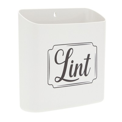 Farmlyn Creek Lint Bin for Laundry Room, Magnetic Wall Mounted Trash Can Organizer, 9.25 x 2.75 in, Light Grey