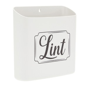 Farmlyn Creek Lint Bin for Laundry Room, Magnetic Wall Mounted Trash Can Organizer, 9.25 x 2.75 in, Light Grey - 1 of 4