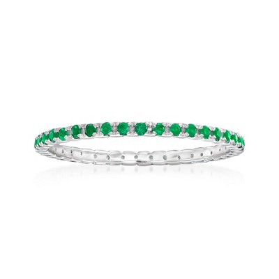 Ross-Simons 0.33 ct. t.w. Emerald Eternity Band in 14kt White Gold