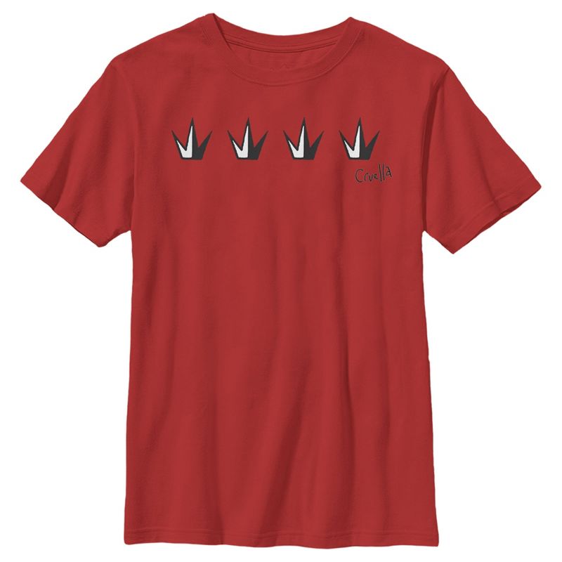 Boy's Cruella Crowns Logo T-Shirt, 1 of 5