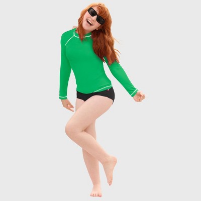 City Threads Girls UPF 50+ Long Sleeve Rashguard - USA-Made