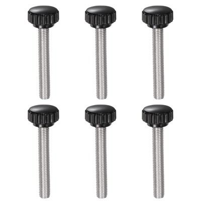 Unique Bargains Plastic Threaded Bolt Knurled Clamping Knob Thumb Screws 6 Pcs
