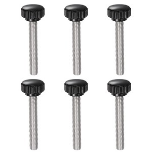 Unique Bargains Plastic Threaded Bolt Knurled Clamping Knob Thumb Screws 6 Pcs - 1 of 4