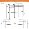 New style with trays Adjustable Laundry Pole Clothes Drying Rack Coat Hanger DIY Floor to Ceiling Tension Rod Storage Organizer for Indoor, Balcony - 4 of 4