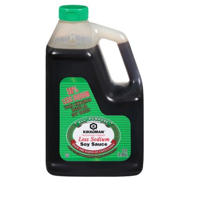 Kikkoman Less Sodium Soy Sauce, 2qt. (Restaurant/Bulk Size)