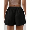 Women's Casual Drawstring Elastic Waist Shorts with Pockets Comfy Summer Lounge Short Pant - 2 of 3