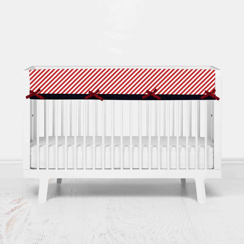 Bacati - Space Multicolor Boys Cotton Long Crib Rail Guard Cover, 3 of 9