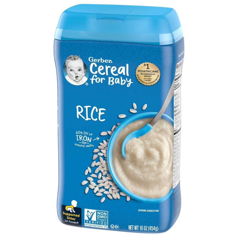 Gerber Single Grain Rice Baby Cereal - 16oz, 4 of 10