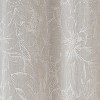 Habitat 100% Polyester Sheila Light Filtering Faux Linen Floral Grommet Curtain Panel 52" x 84" Taupe - 4 of 4